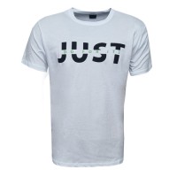 Мъжка тениска "JUST DO FOR IT!" - Бяла, 6956